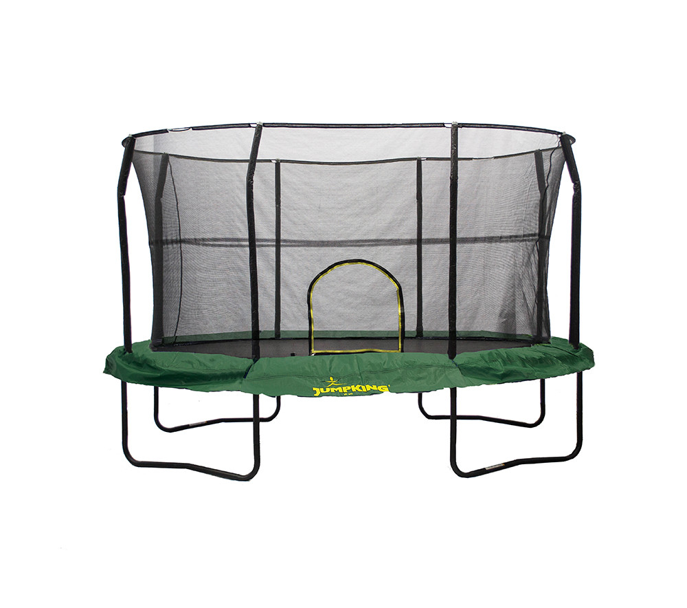 Jk812gr Jumpking Oval 8 X 12 With Solid Green Pad 8x12 Oval Trampolines Trampolines