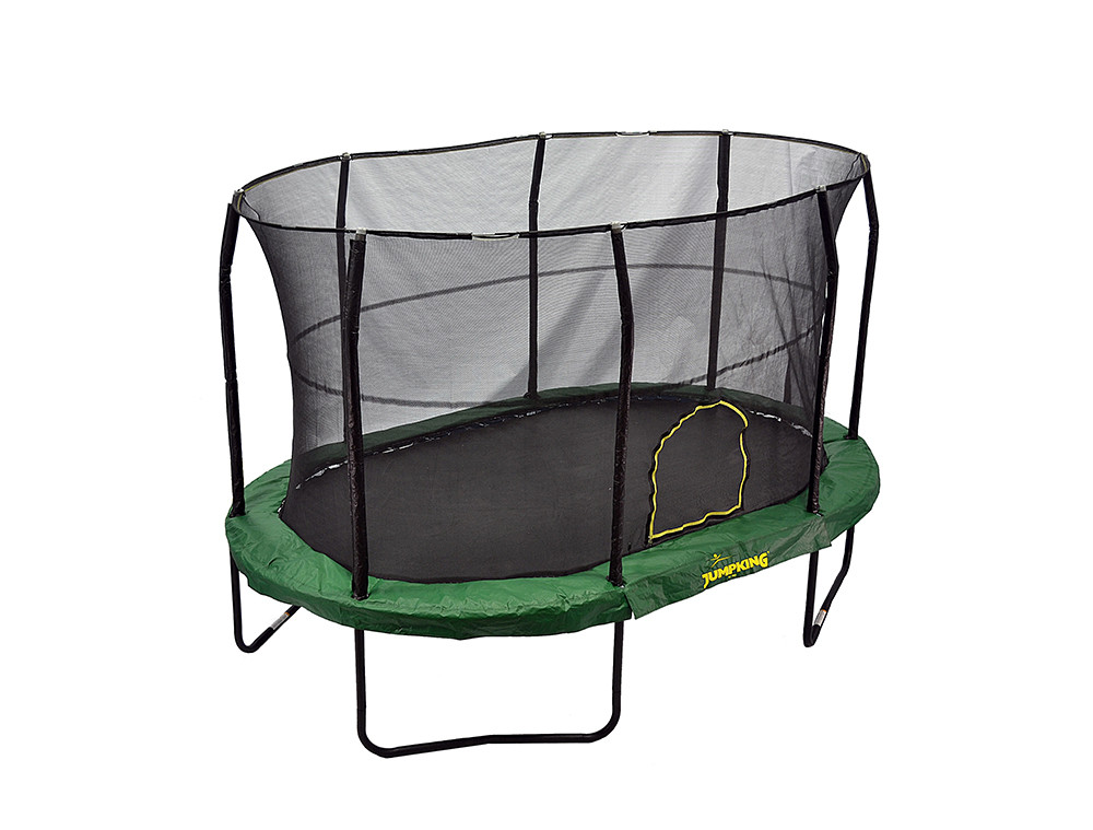 Jk914gr Jumpking Oval 9 X 14 With Solid Green Pad 9x14 Oval Trampolines Trampolines