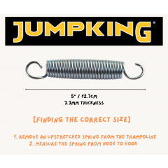 Jumpking Heavy Duty Trampoline Springs 5inch for Trampolines, Stainless Steel Trampoline Replacement Springs  Set of 20