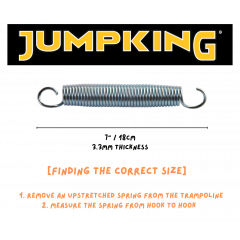Jumpking Heavy Duty Trampoline Springs 7inch for Trampolines, Stainless Steel Trampoline Replacement Springs  Set of 44