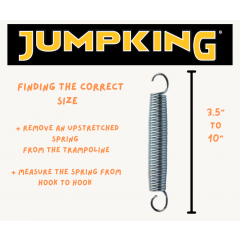 Jumpking Heavy Duty Trampoline Springs 7inch for Trampolines, Stainless Steel Trampoline Replacement Springs  Set of 5