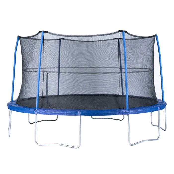 Jumpking 14ft Round Trampoline with Safety Enclosure System Use , Galvanized Rust Resistant Coating ASTM Approval Outdoor Trampoline for Kids