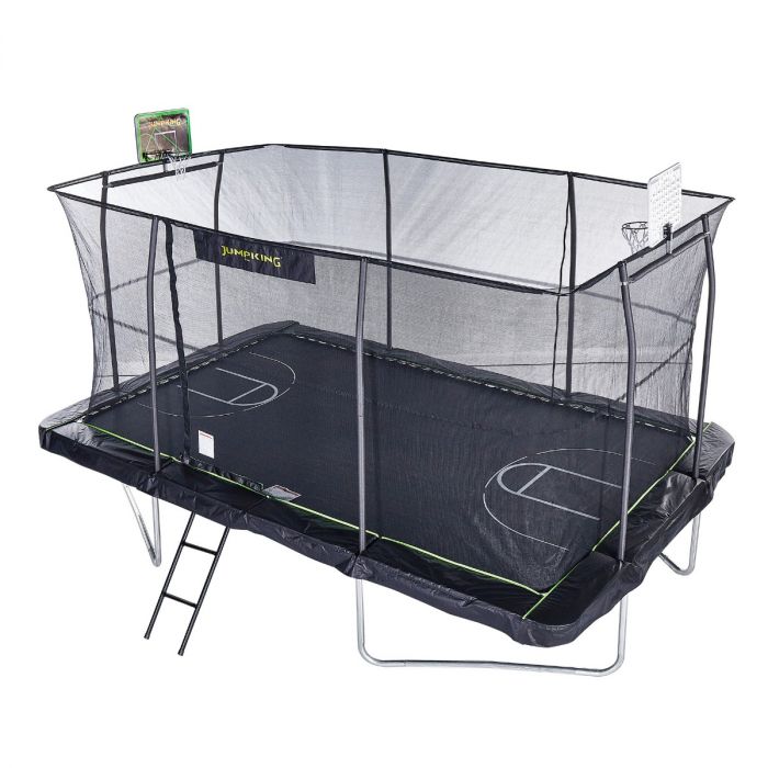 Jumpking 10x15 Rectangle Trampoline with Basketball Hoop